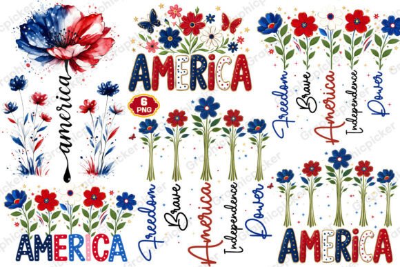 Download Boho Floral USA T-shirt Design, America - Floral Collection