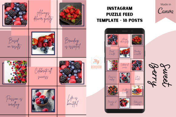 Download Canva Instagram Puzzle Feed Template - Canva instagram Collection