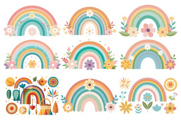 Download Boho Rainbow Vector - Vector Collection