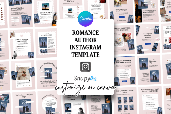 Download Romance Author Canva Instagram Template - Canva instagram Collection