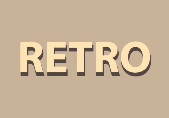 Download Retro Vector Text Effect Fully Editable - Vector Collection